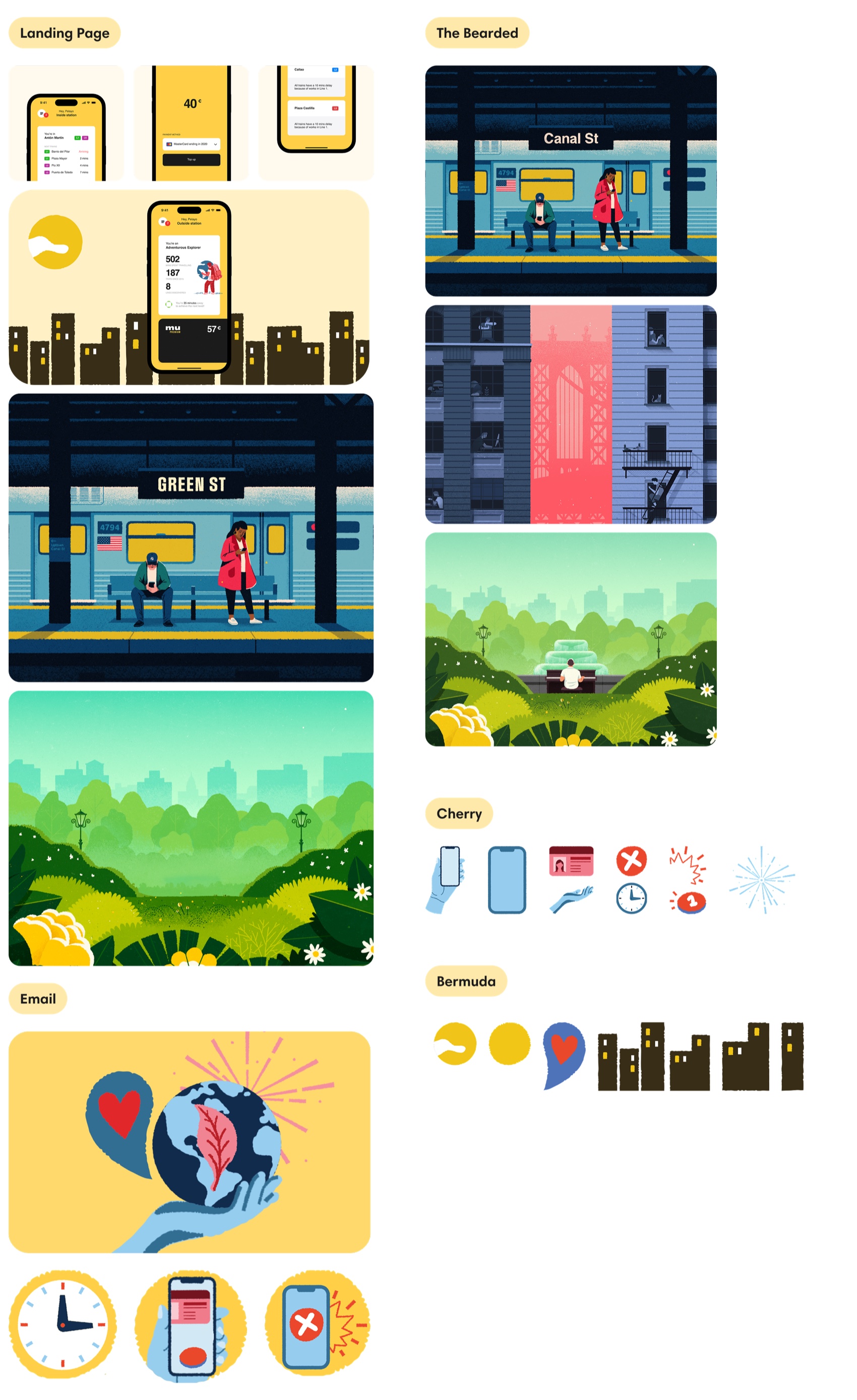 Sistema de ilustraciones de Metropolis Underground