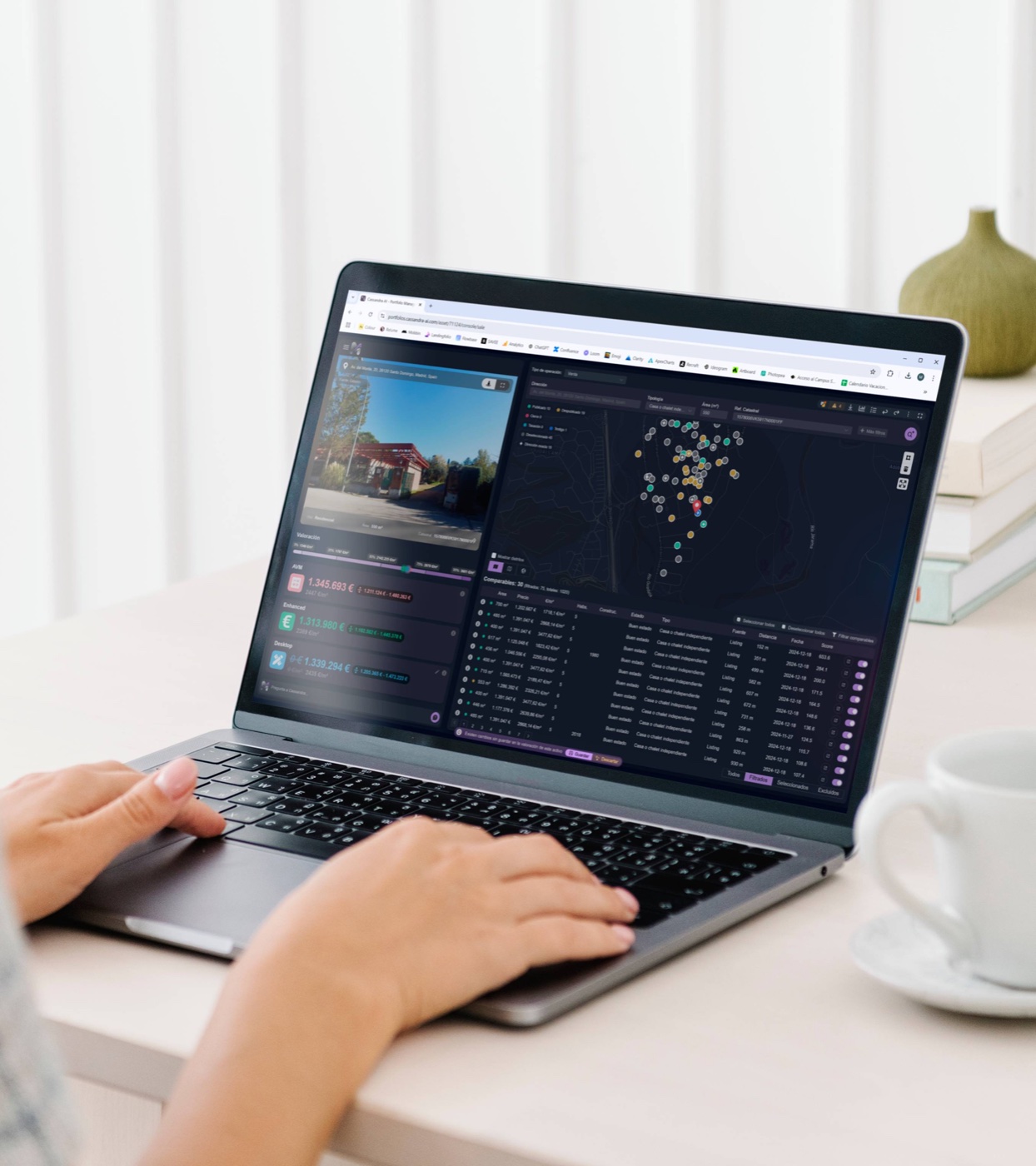 El SaaS de valoración de Cassandra en uso
